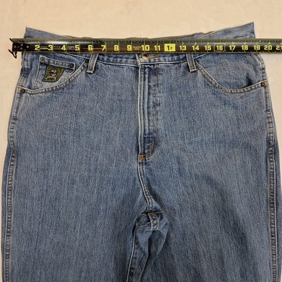 Cinch Green Label Medium Wash Denim Boot Cut Mens Jeans 36x36 Cowboy Workwear - Picture 7 of 9
